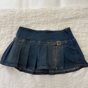 BDG Shaina Belted Denim Micro Mini Skort